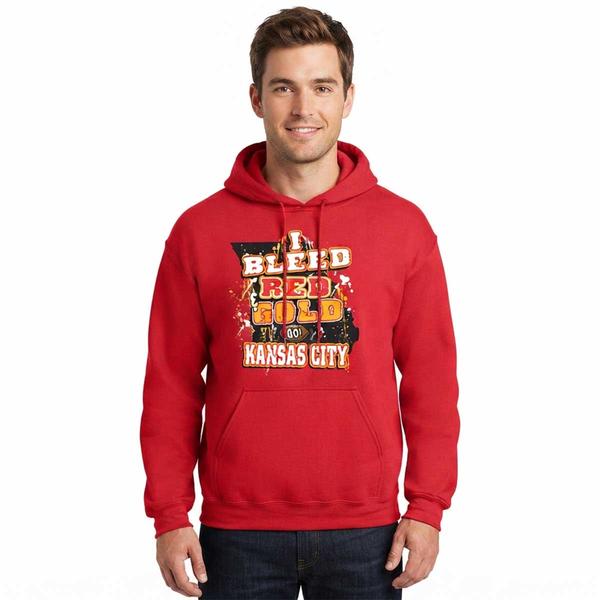 Mens Encore I Bleed Kansas Hooded Sweatshirt - image 