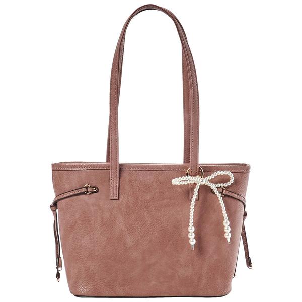 Cherry Satchel with Pearl Bow Charm - image 