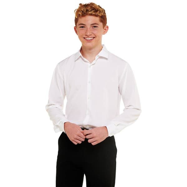 Boys (8-20) Bill Blass Long Sleeve Dress Shirt - White