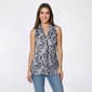 Womens Kasper Sleeveless Knot Front Floral Splatter Blouse - image 1