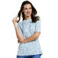 Plus Size Architect&#40;R&#41; Mini Floral Elbow Puff Sleeve Tee - image 1