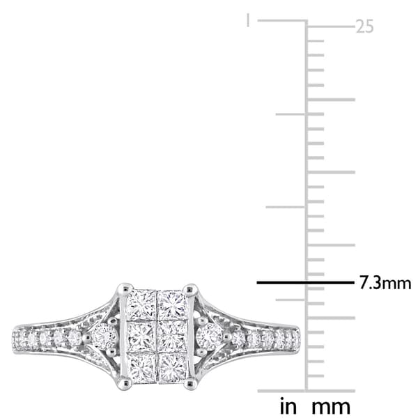 Diamond Classics™ 14kt. White Gold 1/2ctw. Diamond Princess Ring