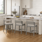 HH2 Home Dresden Grey Fabric Counter Height Stool - image 8