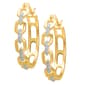 Gianni Argento Diamond Accent Link Hoop Earrings - image 1