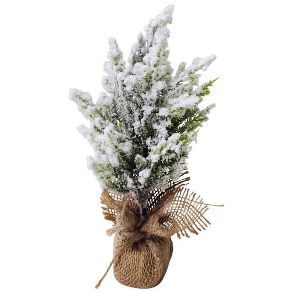 Northlight Seasonal 9.5in. Flocked Pine Tree in Burlap Base