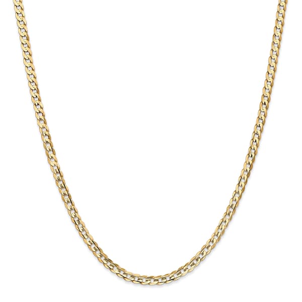 Gold Classics&#40;tm&#41; 3.8mm. 14k Open Concave Curb Chain Necklace