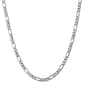 Gold Classics™ 5.75mm. 14kt. White Gold Figaro Bracelet - image 2