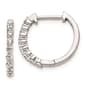 Pure Fire 14kt. White Gold 1/3ctw. Diamond Hinged Hoop Earrings - image 1