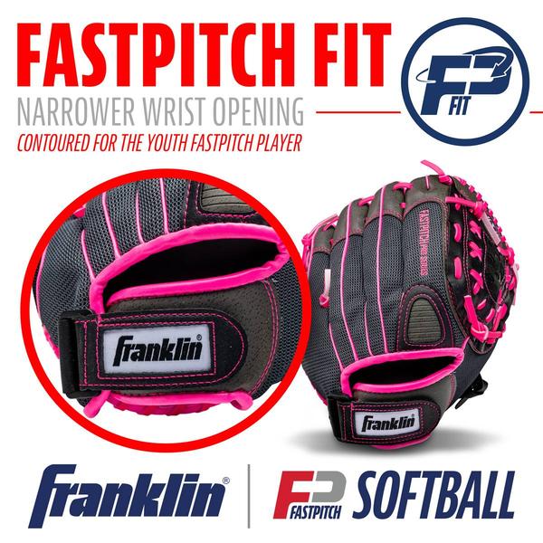 Franklin® 11in. Windmill Softball Glove-Grey/Pink