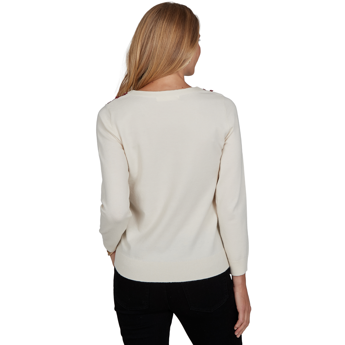 Womens Emaline Country Code Long Sleeve Argyle Sweater