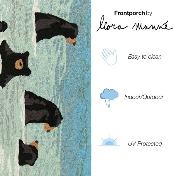 Liora Manne™ Frontporch Bathing Bears Indoor/Outdoor Accent Rug