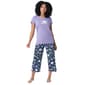 Womens HUE Summertime Short Sleeve Tee & Capri Pajama Set - image 1