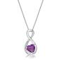 Gemminded  Sterling Silver 6mm Heart Amethyst Pendant - image 1
