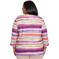 Plus Size Alfred Dunner Urban Legend Watercolor Biadere Blouse - image 2