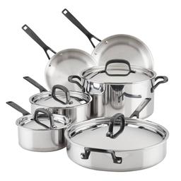 KitchenAid(R) 10pc. Polished Stainless Steel Cookware Set