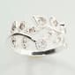 Ashley Cooper(tm) Silver Cubic Zirconia Pave Leaf Wrap Ring - image 1