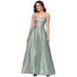 Juniors Blondie Nites Glitter Illusion Lace-Up A-Line Dress - image 2