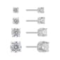 Sunstone 4pc. Sterling Silver Round Stud Earrings Set - image 1