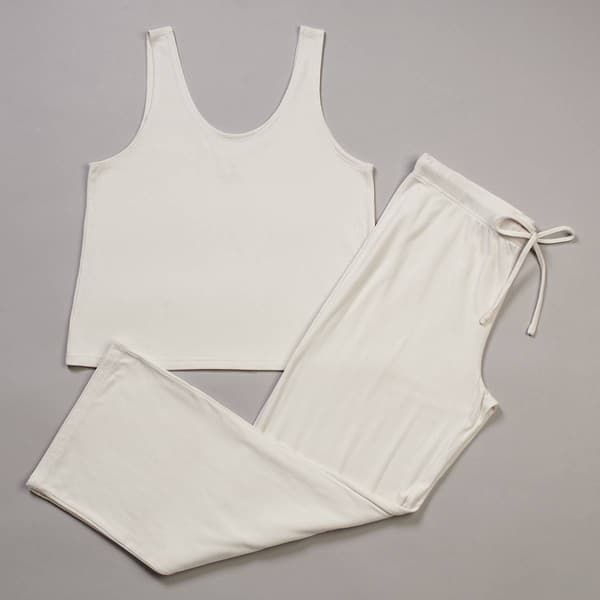 Womens Danskin Brushed Ribbed Tank & Long Leg Pajama Set