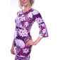 Womens White Mark 3/4 Sleeve Scoop Neck Floral Dress - image 3