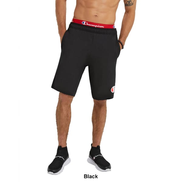 Mens Champion Screened Logo Jersey Knit Active Shorts