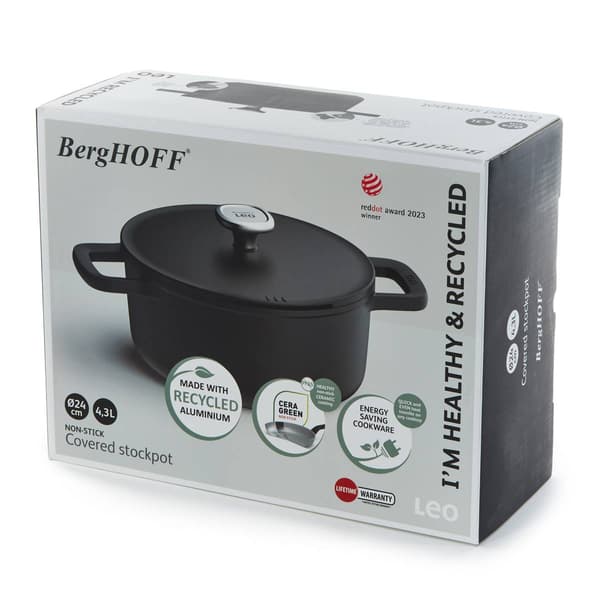 BergHOFF Phantom Nonstick 4.5qt. Ceramic Covered Stockpot