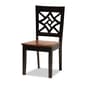 Baxton Studio Brava Two-Tone Dark Brown Wood 5pc. Dining Set - image 2