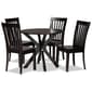 Baxton Studio Zora Dark Brown Wood 5pc. Dining Set - image 1