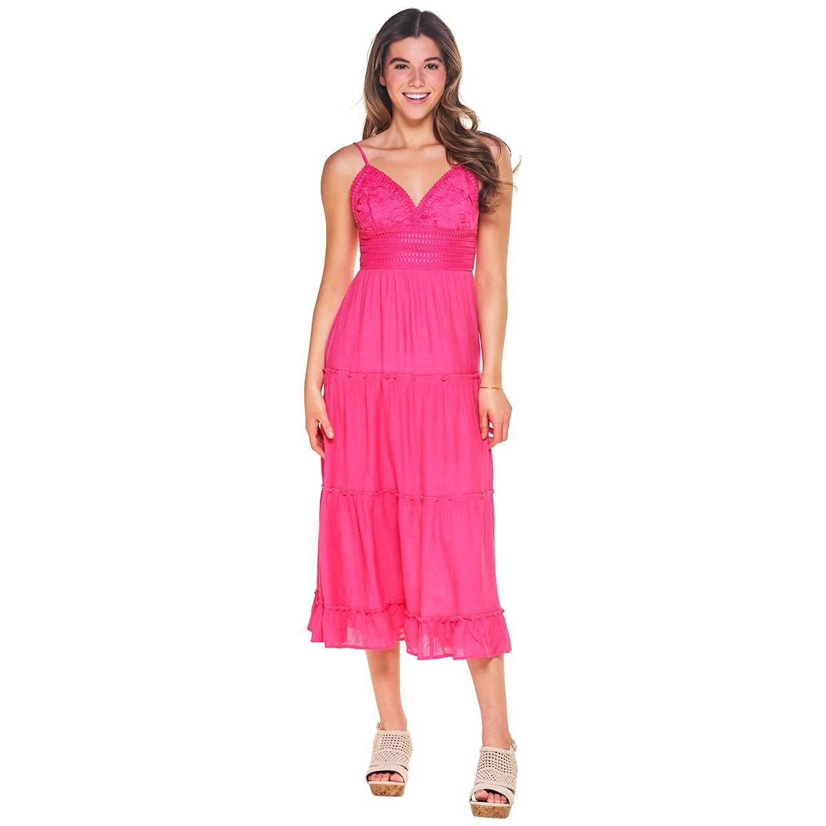 Juniors Love Tree Crochet Midi Dress