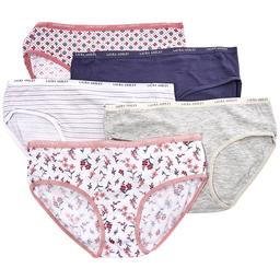 Womens Laura Ashley(R) 5pk Cotton Bikini Panties LS9540-5PKLV