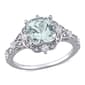 Gemstones Classics(tm) 14kt. White Gold Aquamarine Vintage Ring - image 1