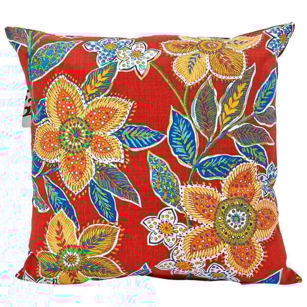 Jordan Manufacturing Floral Pillow - Red/Multi - image 