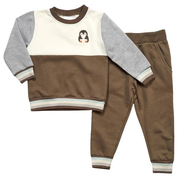 Baby Boy (12-24M)(R) bon bebe Penguin Sweatshirt & Joggers Set - image 