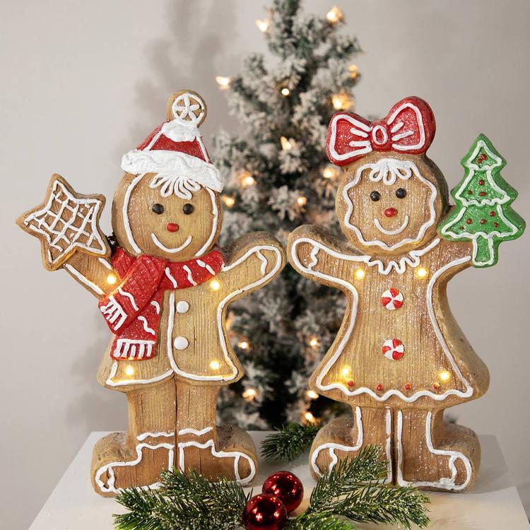 Northlight Seasonal 15.2in. LED Gingerbread Girl Christmas Figure