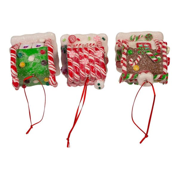 Kurt Adler 3.5in. LED Gingerbread Candy House Set of 3