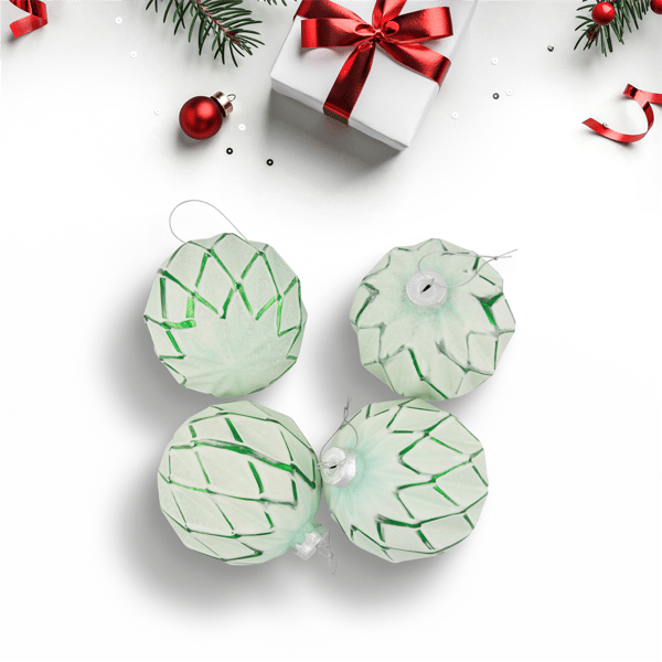 Northlight 4ct. Harlequin Christmas Glass Ball Ornaments