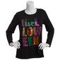 Plus Size Project Long Sleeve Sequin Halloween Tee - image 1