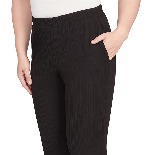 Petite Alfred Dunner Business As Usual Rib Short Length Pants