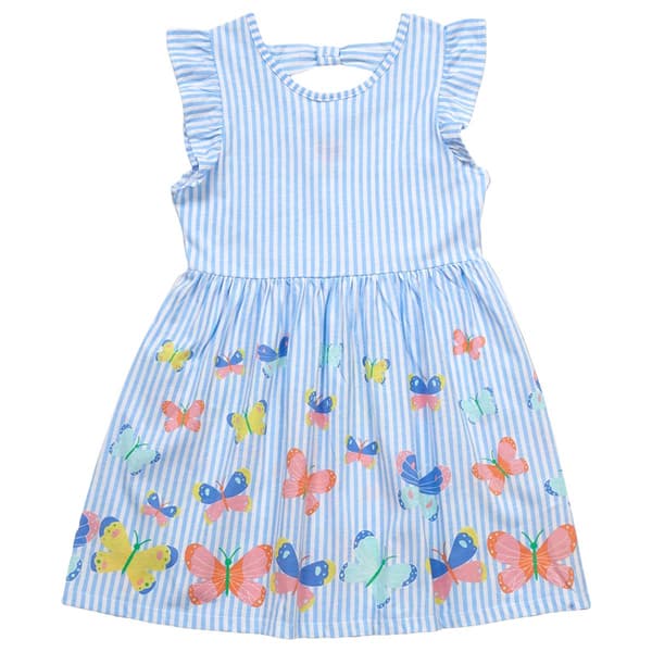 Girls (7-12) Freestyle Revolution Stripe Butterfly Border Dress