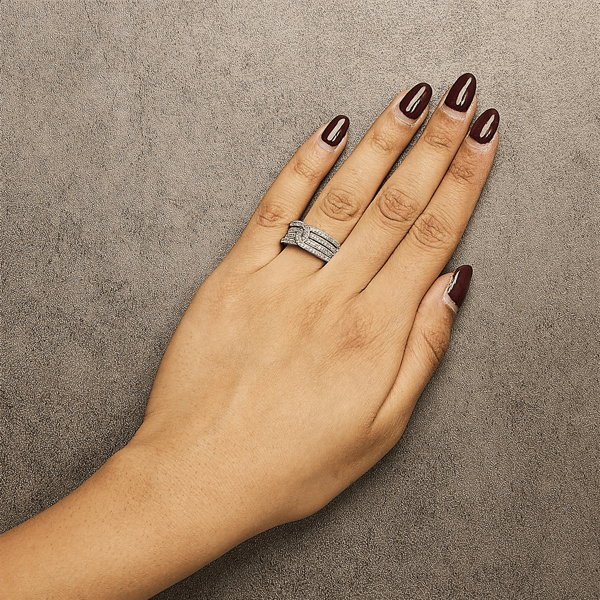 Haus of Brilliance 1/2ctw. Diamond Multi-Row Bypass Band Ring