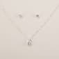 Design Collection Silver-Tone CZ Round Pave Drop Set - image 1
