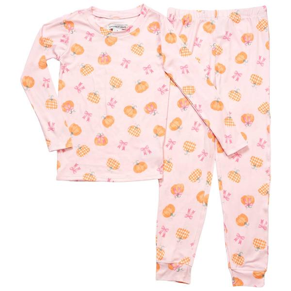 Girls Sincerely Jules Pumpkins & Bows Joggers Pajama Set