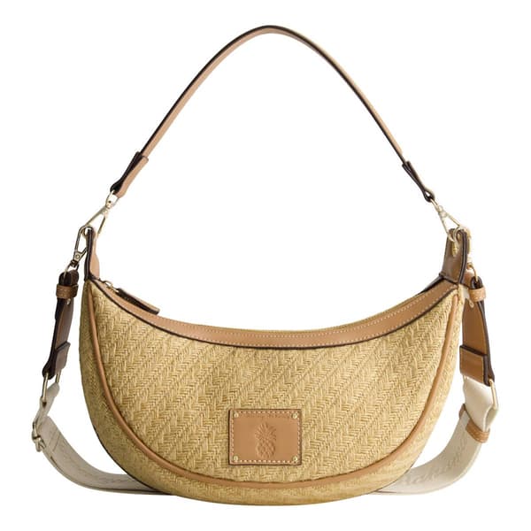 Tommy Bahama Raffia Crescent Hobo Bag