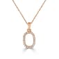 Diamond Classics(tm) 14kt. Rose Gold Initial O Letter Necklace - image 1
