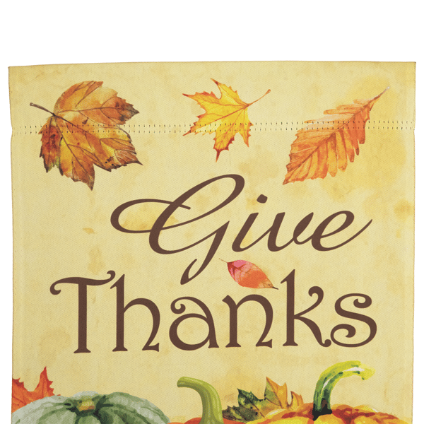 Northlight Pumpkins "Give Thanks" Fall Harvest  Garden Flag