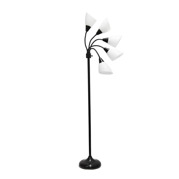 Simple Designs Multi Head Five Light Medusa Gooseneck Floor Lamp