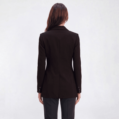 Womens DKNY Long Sleeve Solid One Button Notched Collar Blazer - image 
