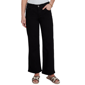 Womens Ruby Rd. Key Items Jet Black Stovepipe Wide Leg Jeans - image 1