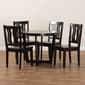 Baxton Studio Elodia Dark Brown Finish Wood 5pc. Dining Set - image 8