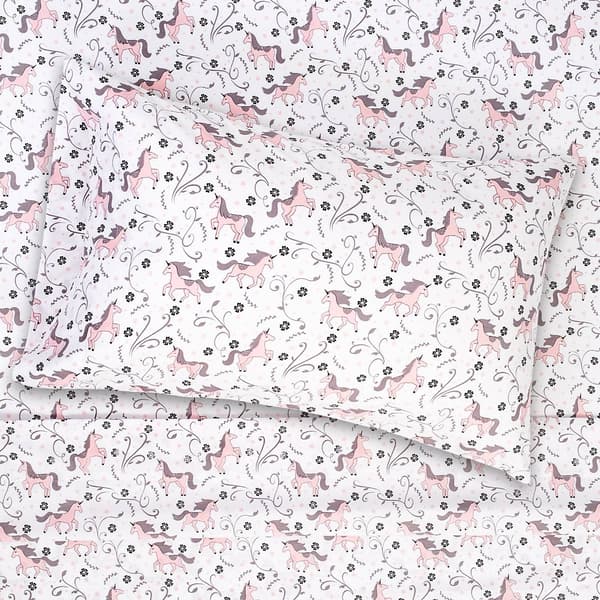 Sweet Home Collection Kids Fun & Colorful Unicorns Sheet Set